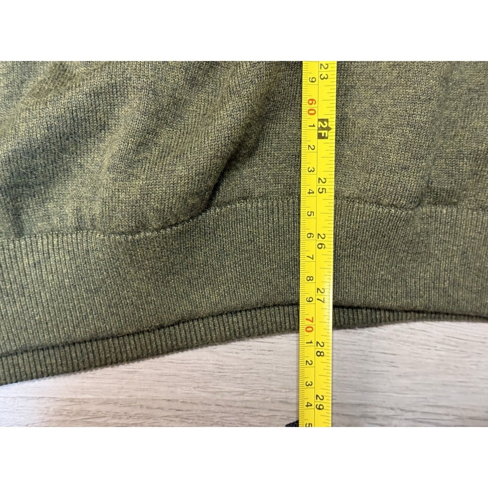 Oxford Golf V-Neck Sweater Men's Size Large Olive Green Embroidered Cursive "R" - Picture 6 of 11